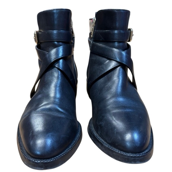 Burberry Pryle Boots Women 37 Black House Check Leather - Picture 2 of 11